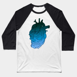 Neo Traditional Heart Skull: Coldhearted Baseball T-Shirt